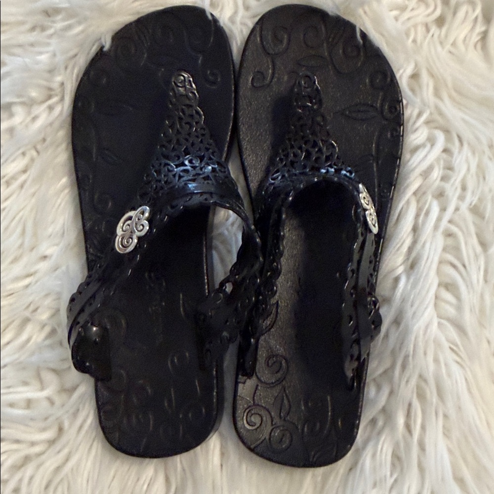 Brighton Black Sandals with Silver Accents size 9 BNWOT see all photos - Picture 8 of 12